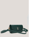 Green alligator embossed Miranda baguette bag