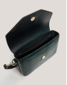 Bolso bandolera Miranda Midi piel grabado coco verde