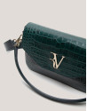 Bolso bandolera Miranda Midi piel grabado coco verde