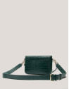 Bolso bandolera Miranda Midi piel grabado coco verde