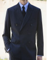 Half canvas pinstripe suit navy