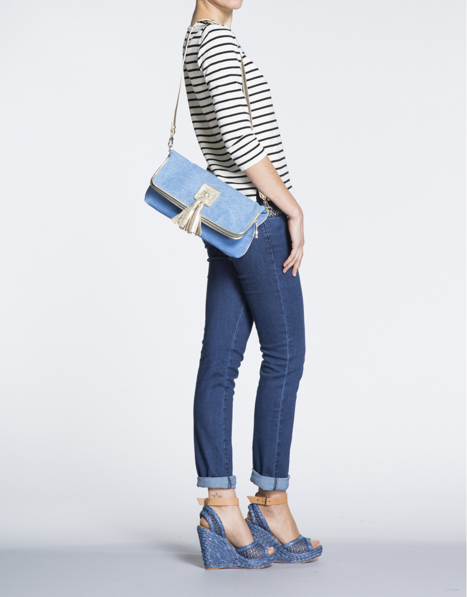 Blue  Martina Capri clutch bag
