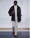 Dark brown double-faced sheepskin coat