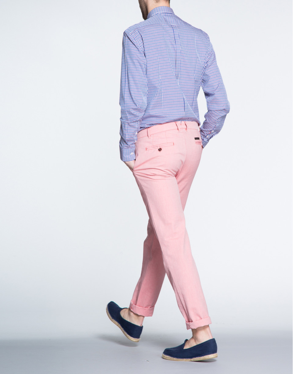 Coral colour Oxford sports pants 