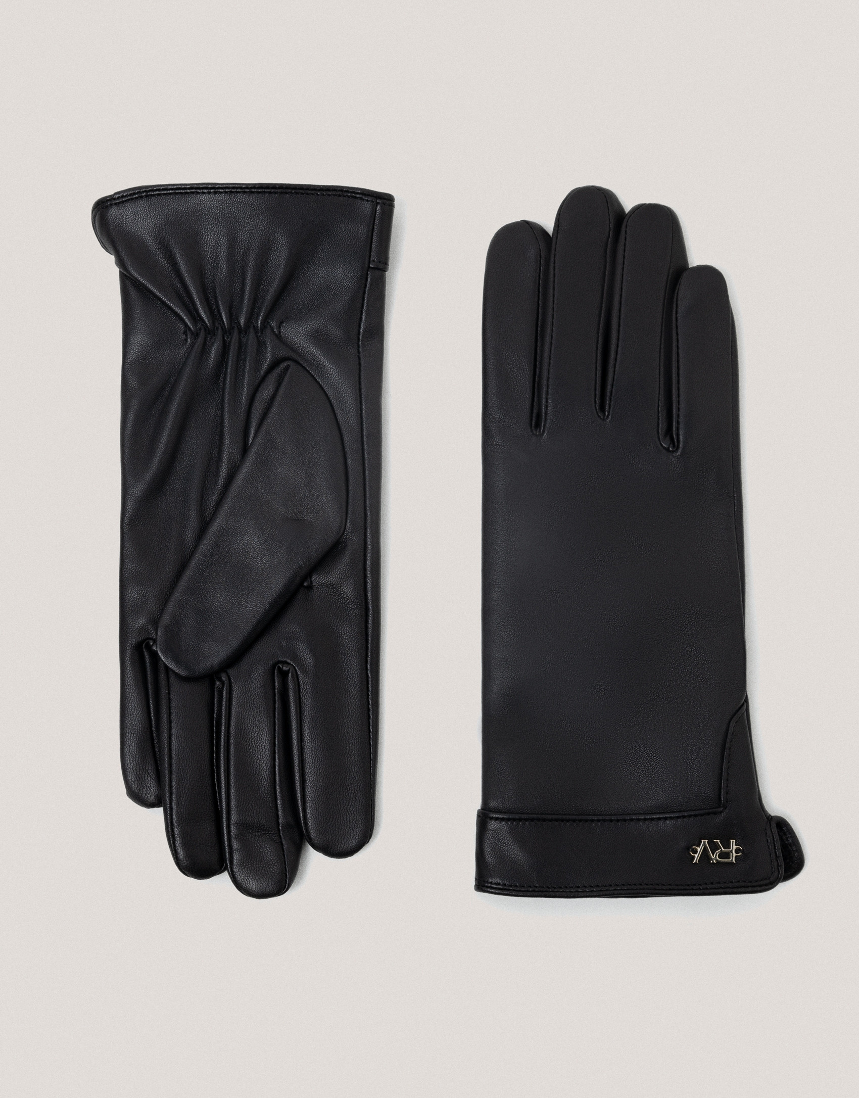 Guantes piel negros - Mujer - OI2024 | Roberto Verino