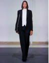 Blazer un botón fantasía relieve negro