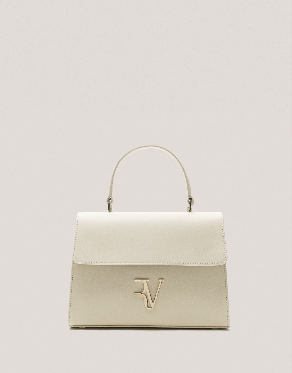 Light beige leather midi Mía handbag - Sale | Roberto Verino