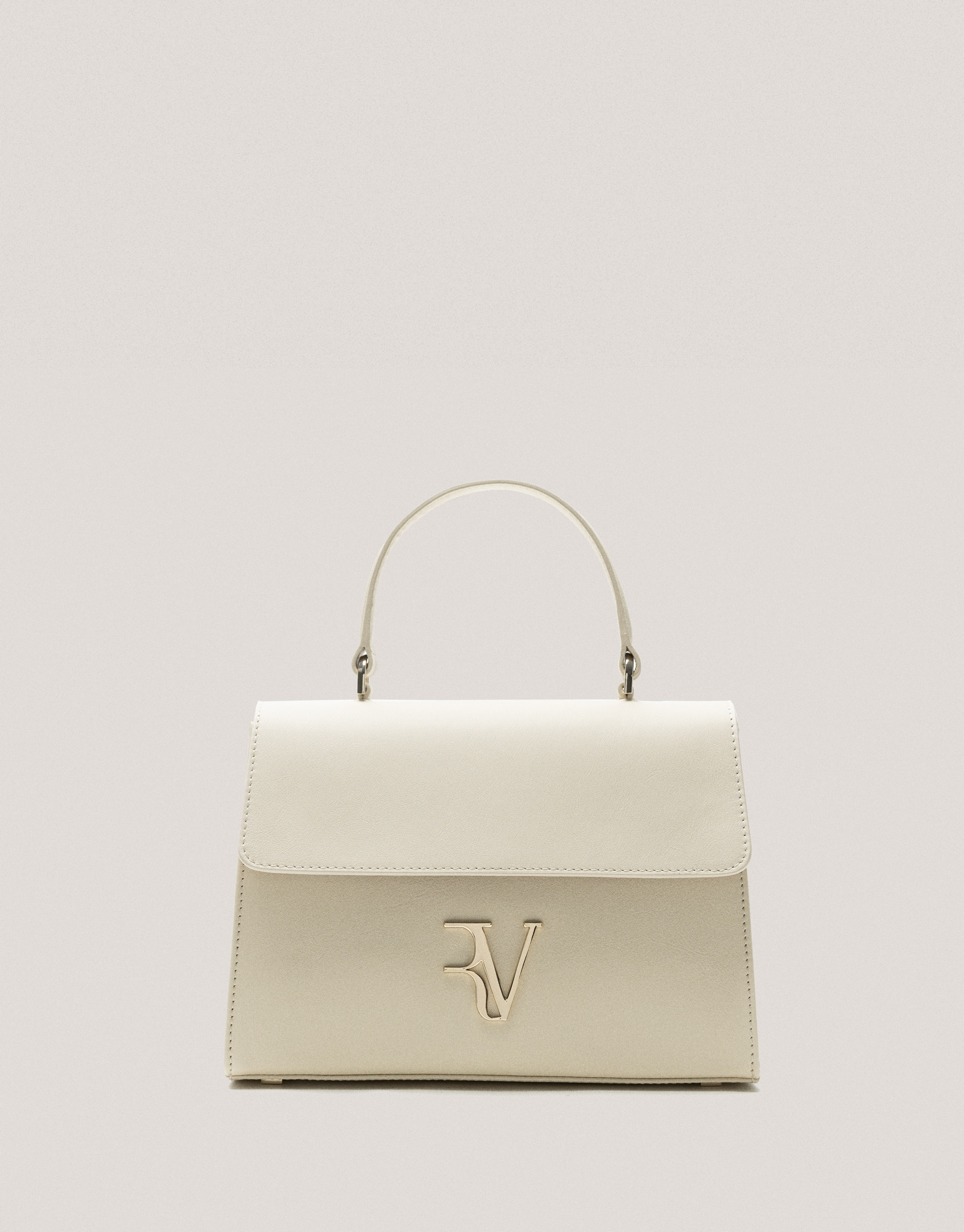 Light beige leather midi Mía handbag - Sale | Roberto Verino