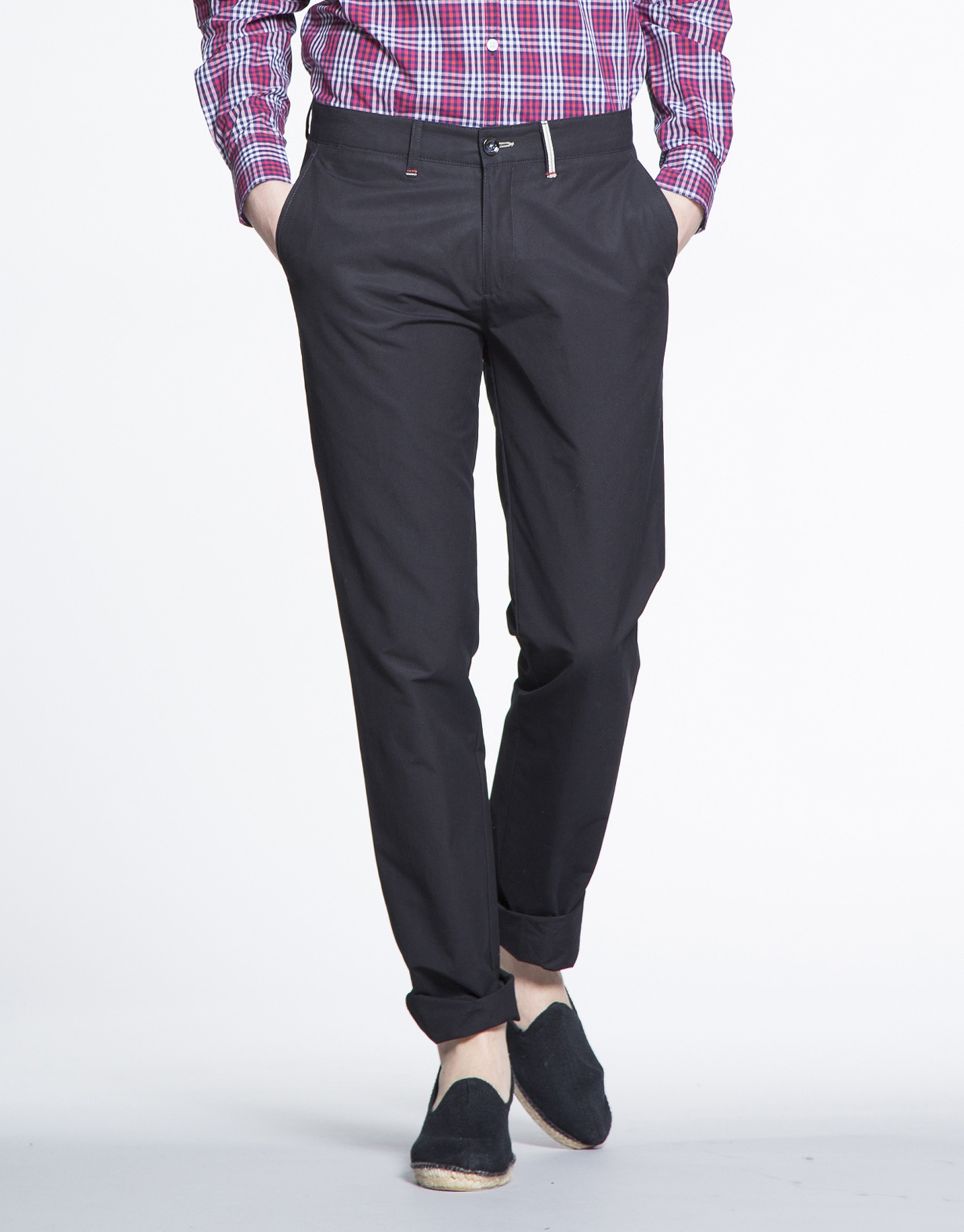 Navy blue cotton sports pants 