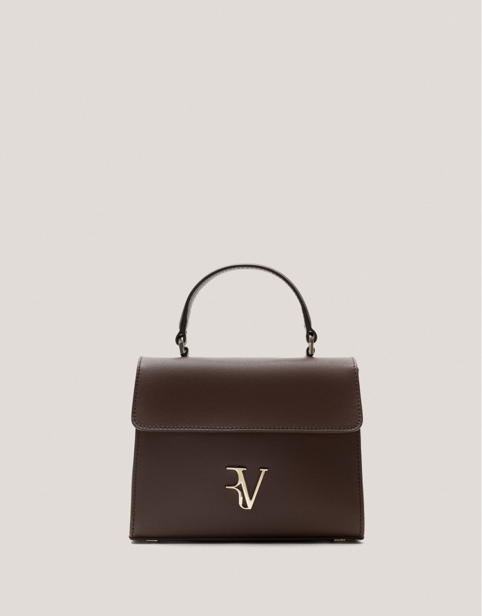 Brown leather mini Mía handbag - Sale - SS2025 | Roberto Verino