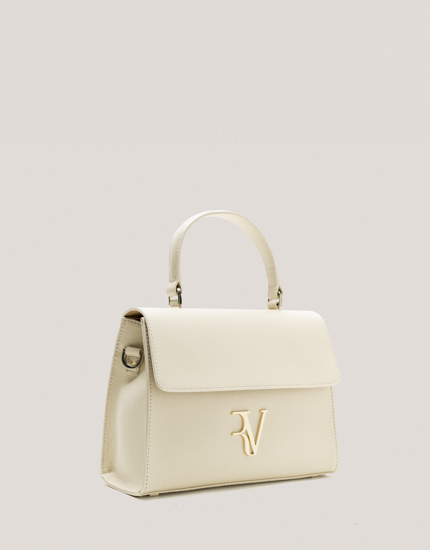 Light beige leather midi Mía handbag - Sale | Roberto Verino