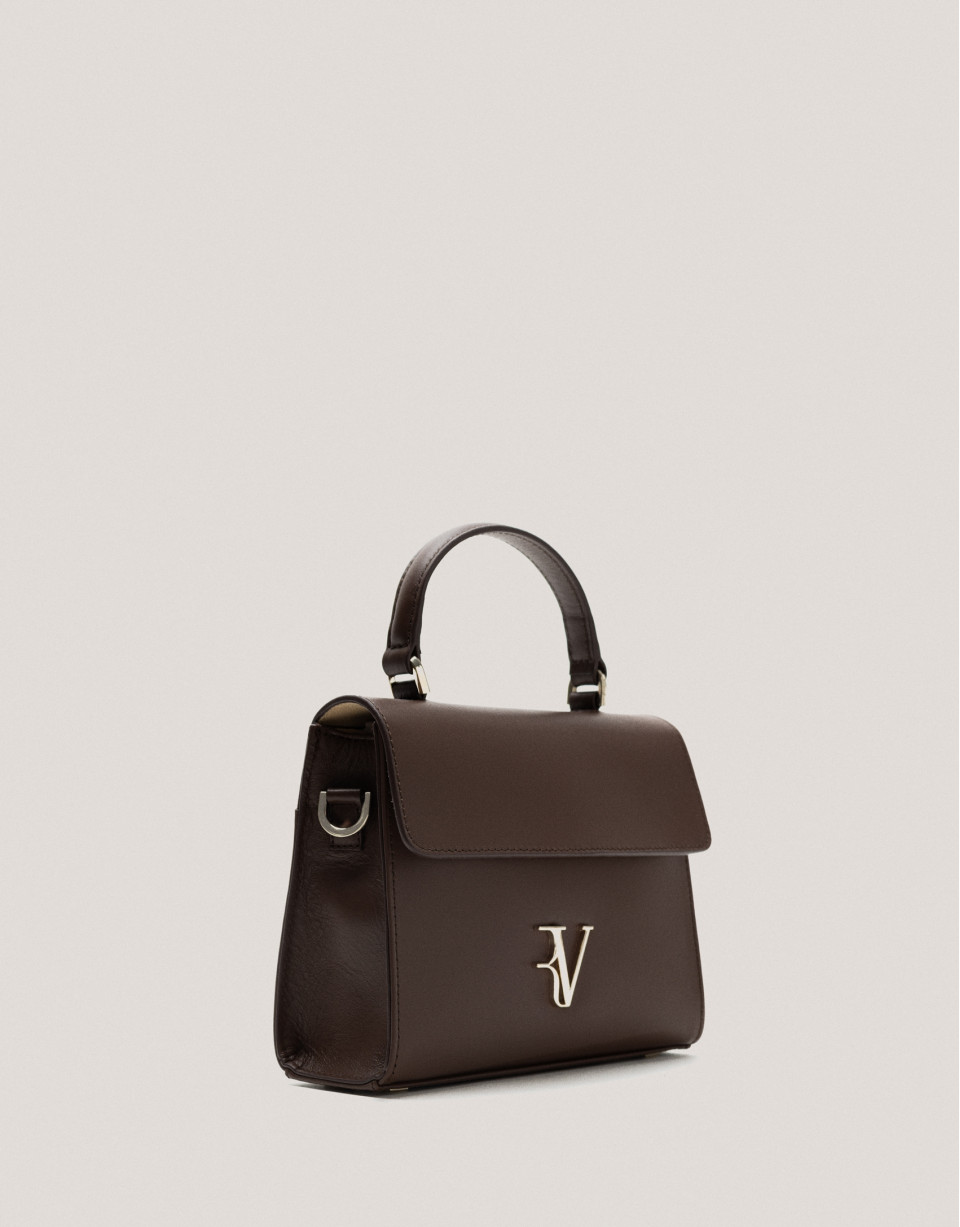 Brown leather mini Mía handbag - Sale - SS2025 | Roberto Verino