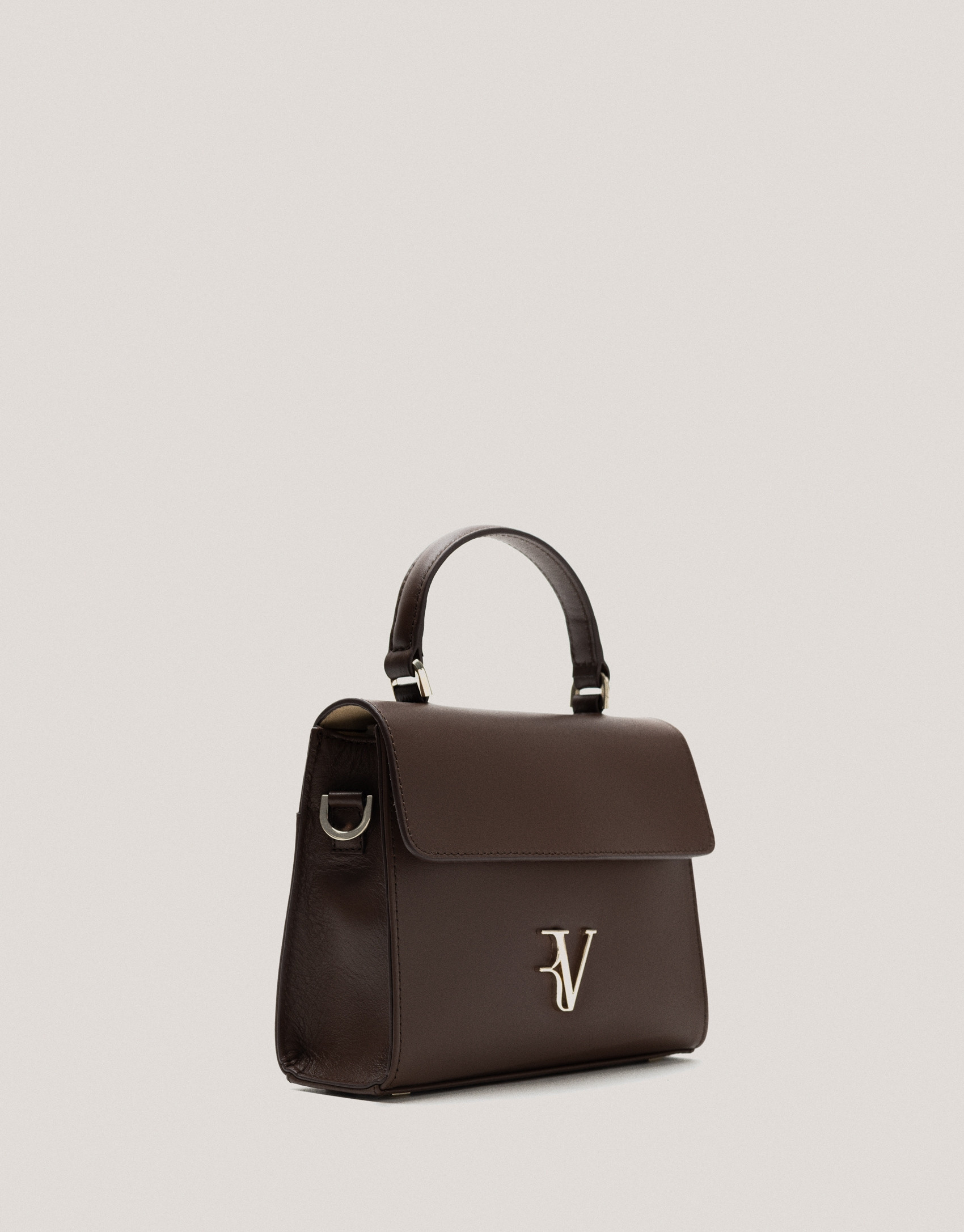 Brown leather mini Mía handbag - Sale - SS2025 | Roberto Verino