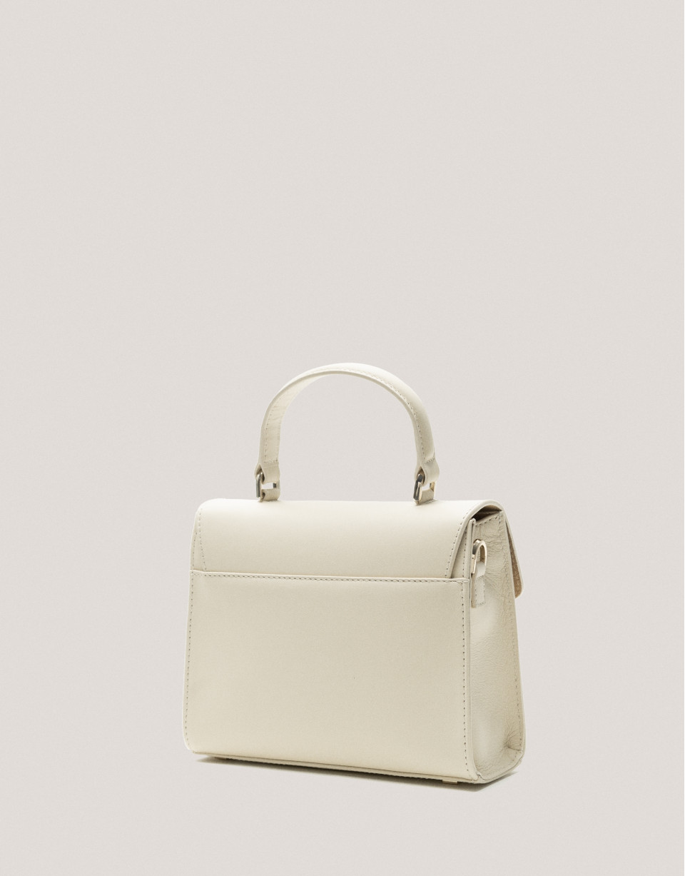 Light beige leather mini Mía handbag - Sale | Roberto Verino