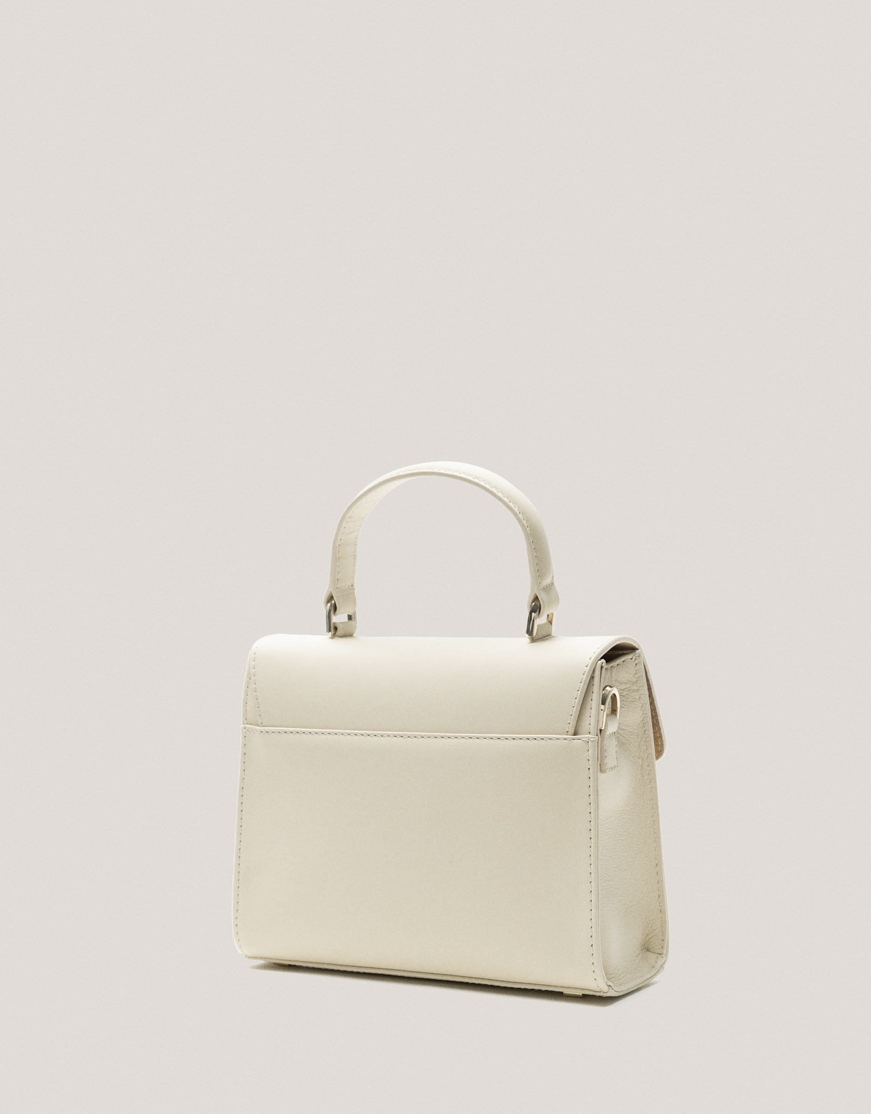 Light beige leather mini Mía handbag - Sale | Roberto Verino