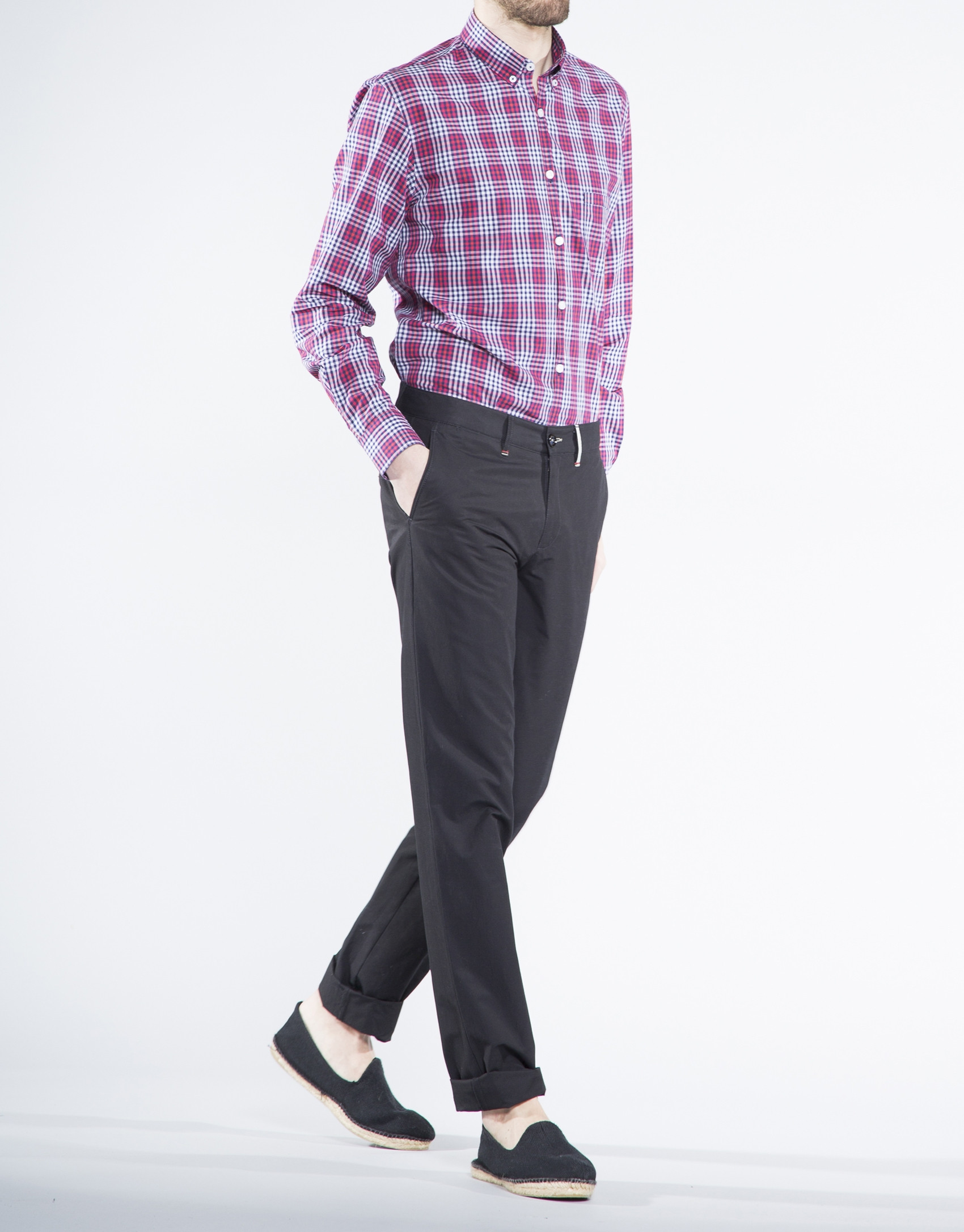 Navy blue cotton sports pants 