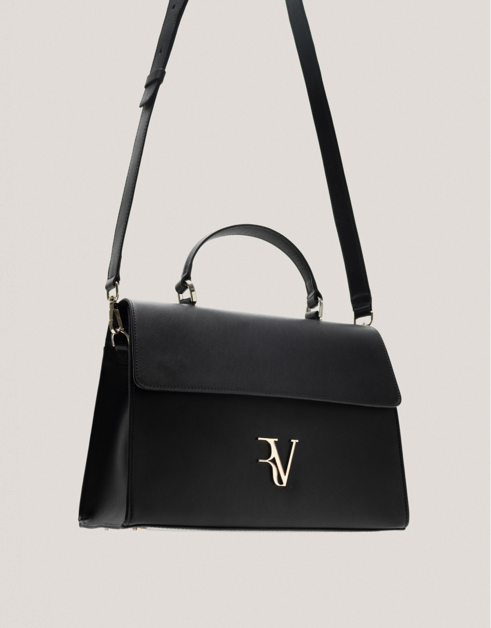 Bolso de mano Mía Maxi piel negro - Sale | Roberto Verino