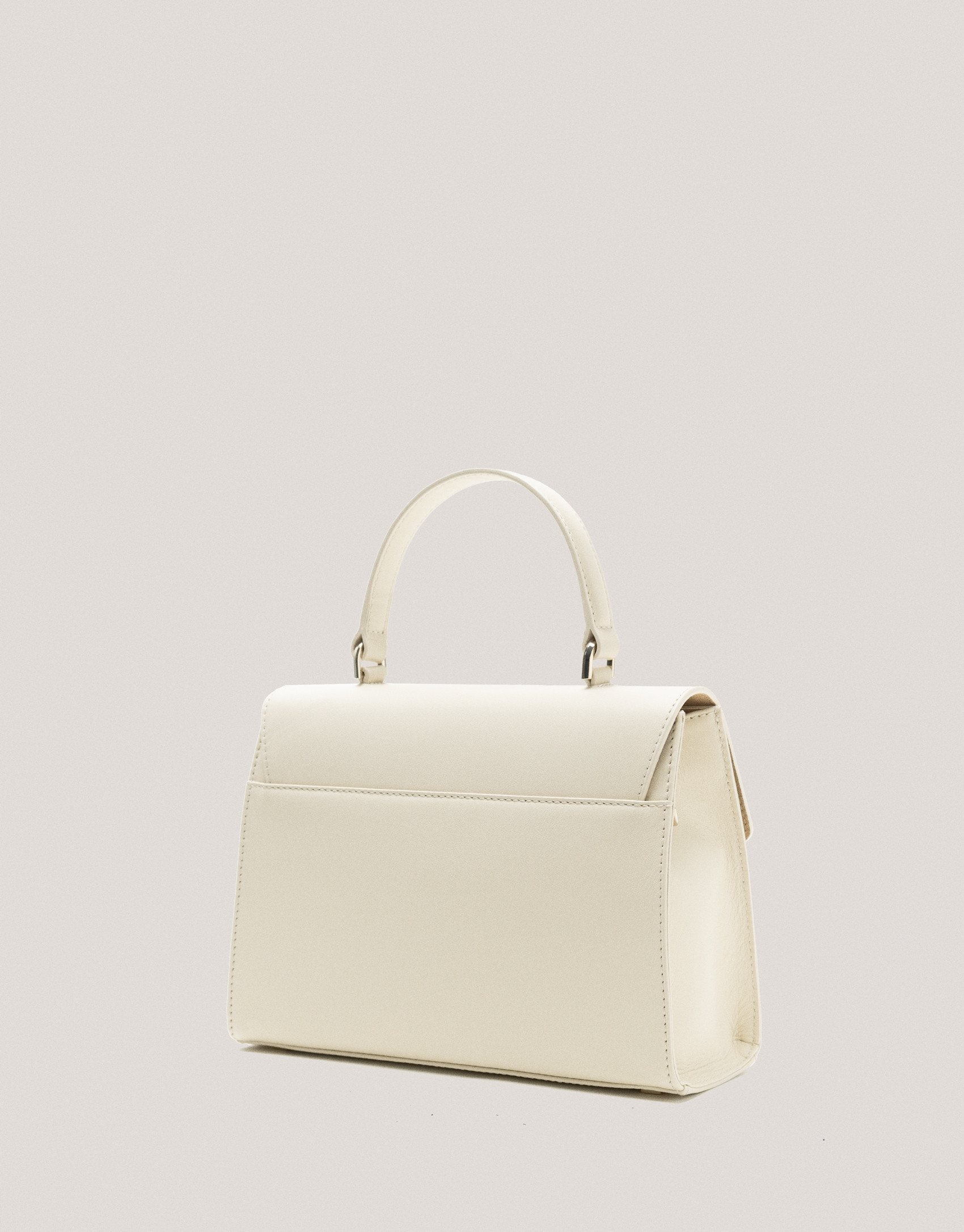 Light beige leather midi Mía handbag - Sale | Roberto Verino