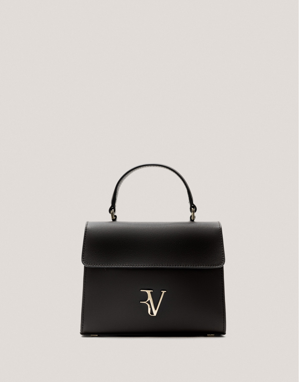 Black leather mini Mía handbag - Sale - SS2025 | Roberto Verino