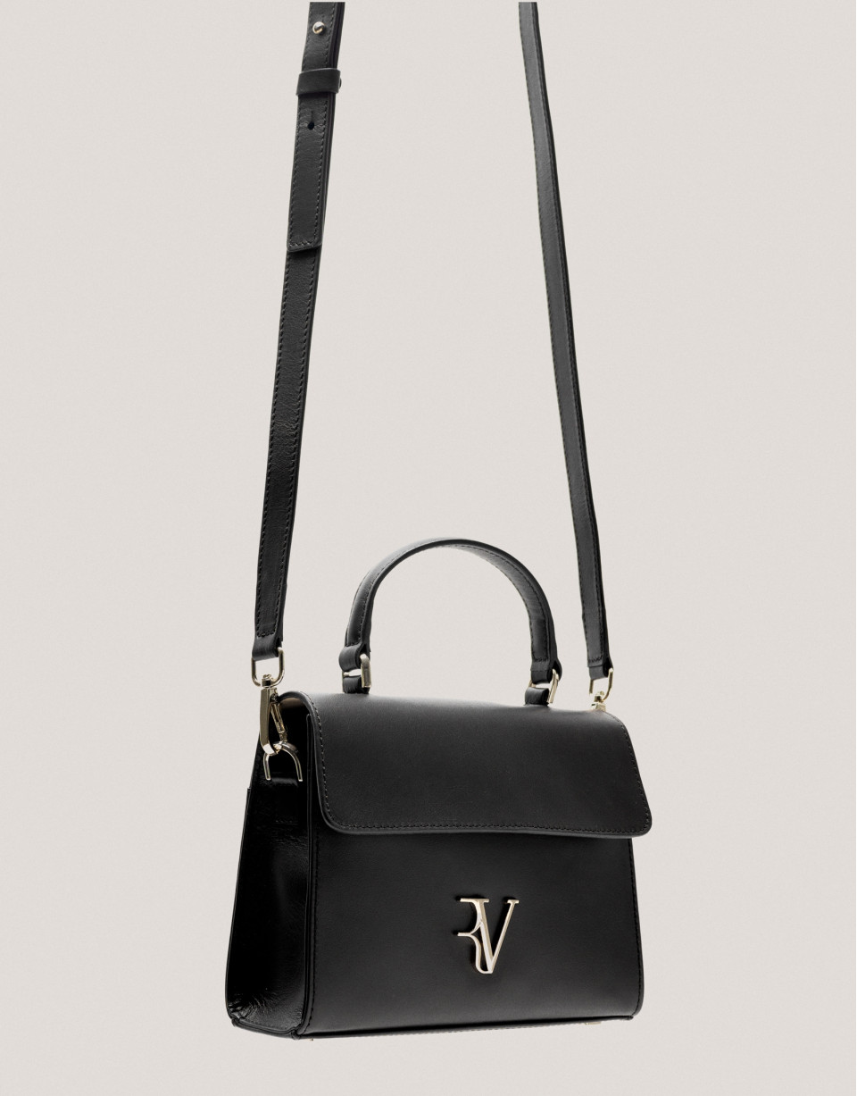 Black leather mini Mía handbag - Sale - SS2025 | Roberto Verino