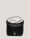 Bolso de hombro Mini Hobo Mafalda piel negro