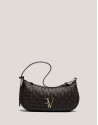 Bolso de hombro Erea Moon piel trenzada marrón