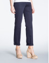 Navy blue straight cotton pants with 5 pockets 