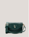 Bolso bandolera Miranda Midi piel grabado coco verde