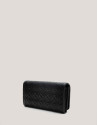 Large black quilted leather Linda wallet - Sale | Roberto Verino
