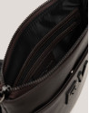 Bolso bandolera plana Mim piel marrón
