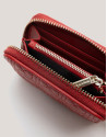 Red quilted leather Linda wallet and coin purse | Roberto Verino