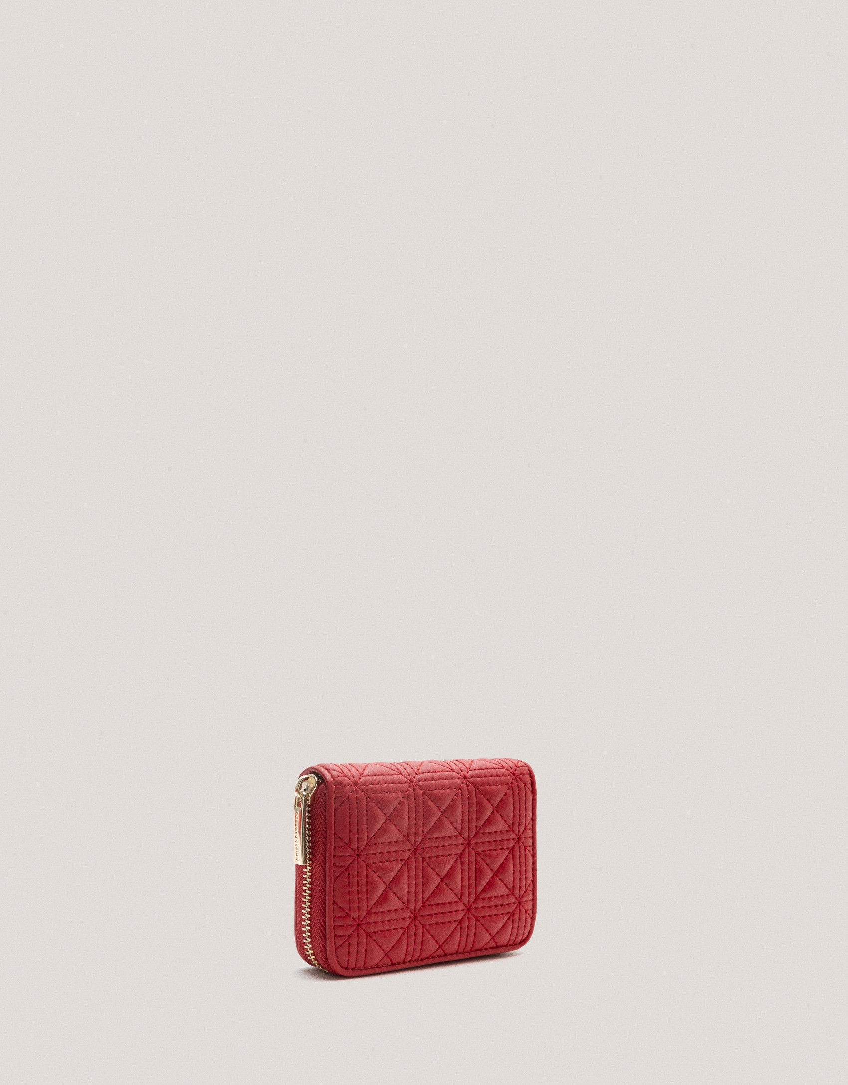 Cartera monedero Linda piel acolchada rojo | Roberto Verino