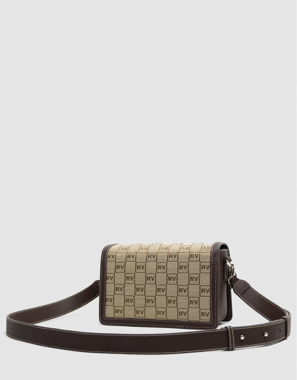 Brown Matilda Crossover shoulder bag with RV ... | Roberto Verino