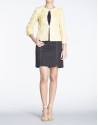 Yellow short worked fabric jacket