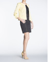 Yellow short worked fabric jacket