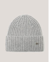 Gray ribbed alpaca and cashmere cap - Woman | Roberto Verino