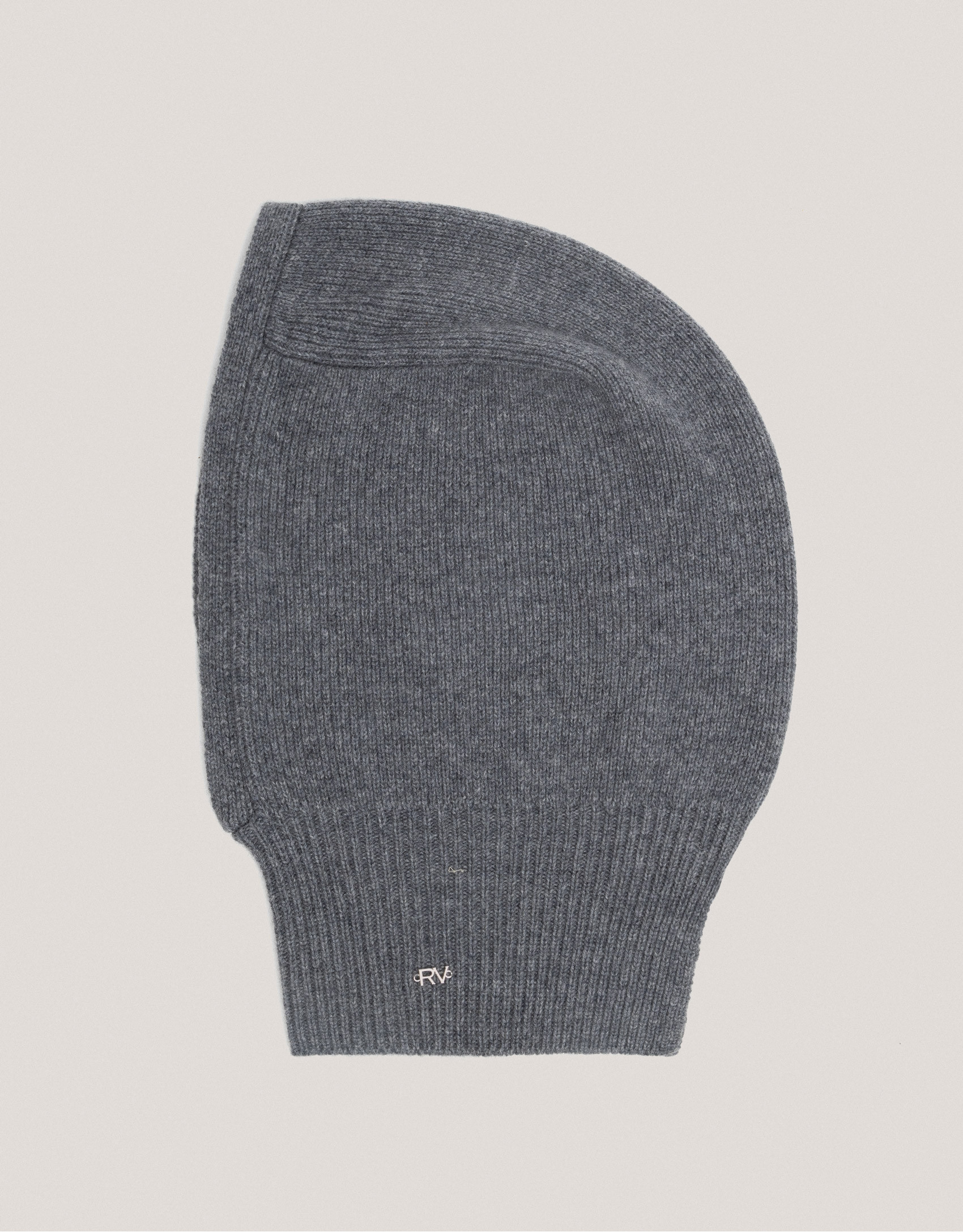 Gray wool and cashmere cashmere balaclava cap | Roberto Verino