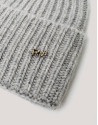 Gray ribbed alpaca and cashmere cap - Woman | Roberto Verino