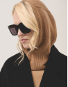 Gorro balaclava lana y cashmere beige - Mujer | Roberto Verino