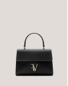 Black leather midi Mía handbag - Sale - SS2025 | Roberto Verino