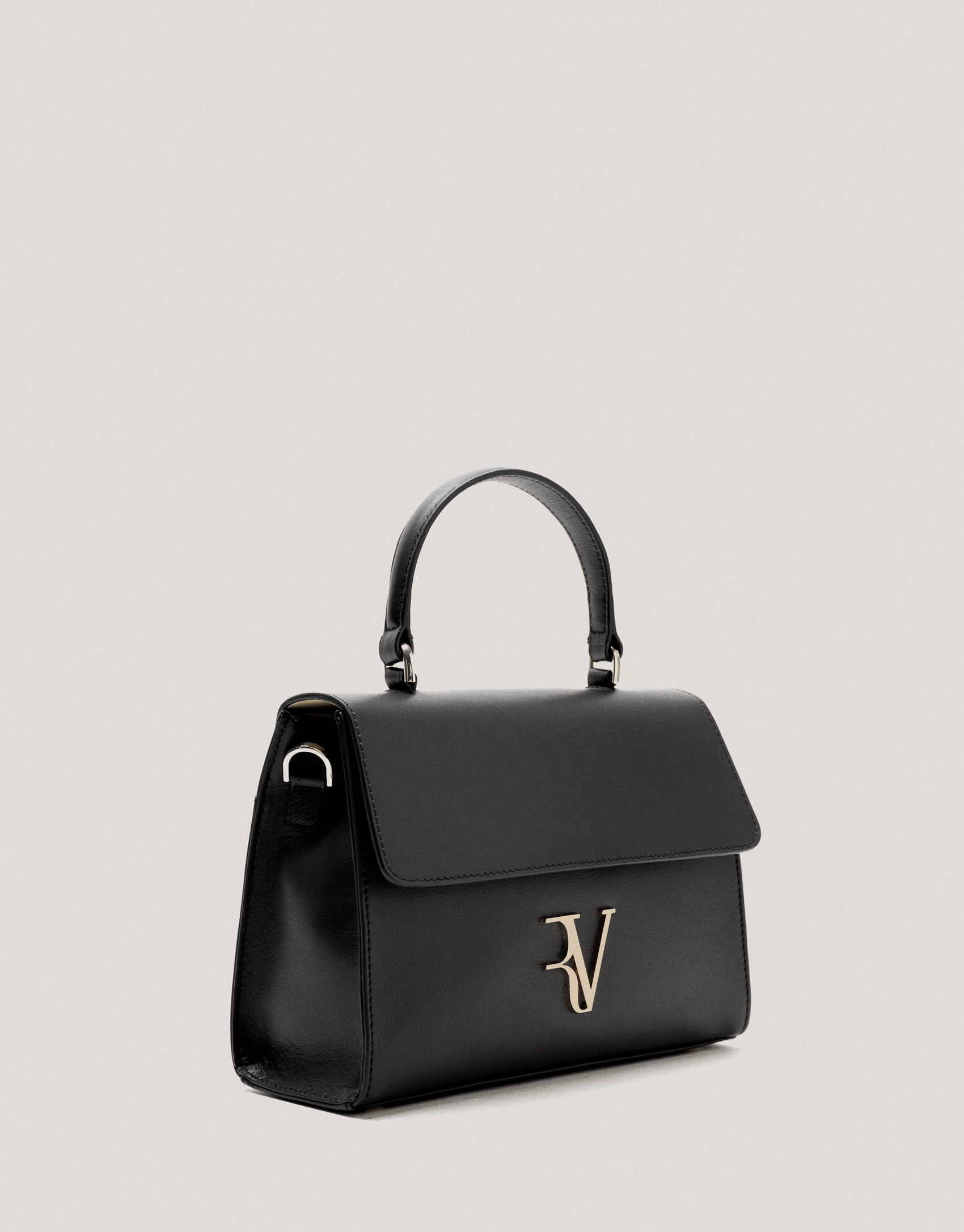 Bolso de mano Mía Midi piel negro - Sale | Roberto Verino