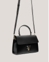 Black leather midi Mía handbag - Sale - SS2025 | Roberto Verino