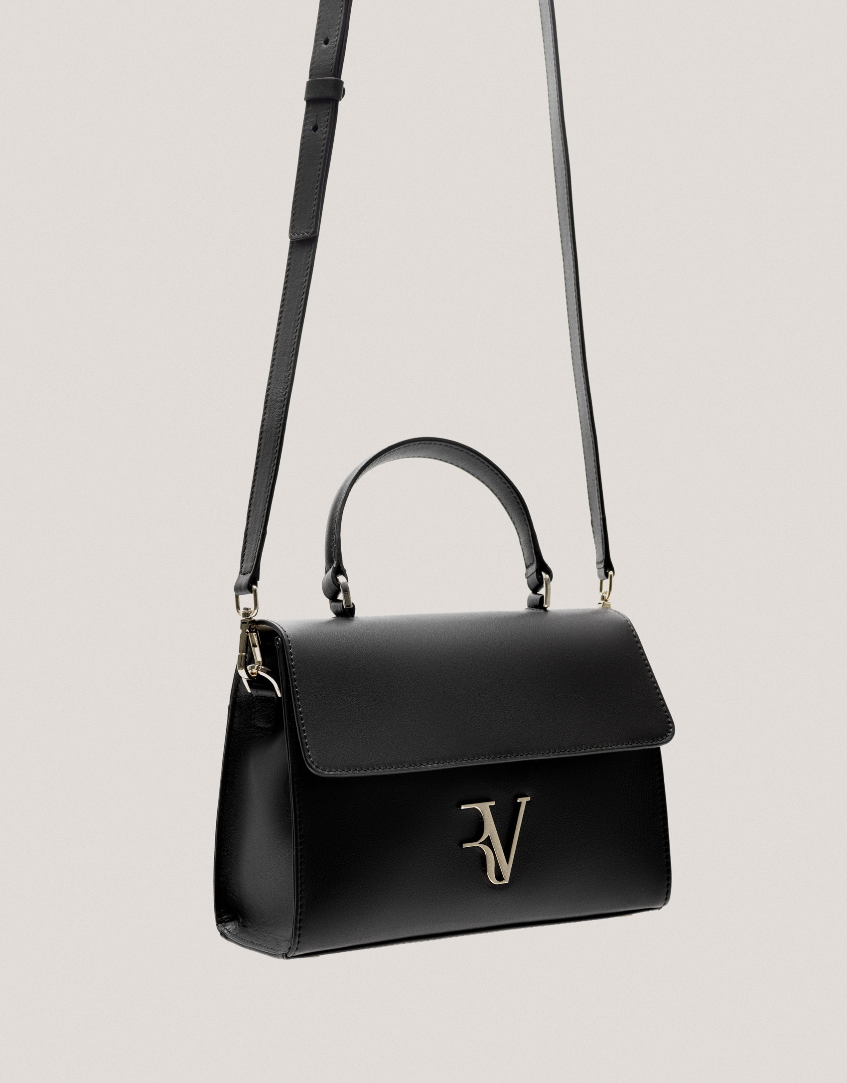 Bolso de mano Mía Midi piel negro - Sale | Roberto Verino