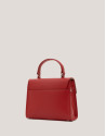 Red leather mini Mía handbag