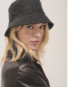 Reversible grey and navy bucket hat - Woman | Roberto Verino