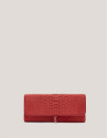 Bolso Clutch Ariana piel serpiente rojo carmesí | Roberto Verino