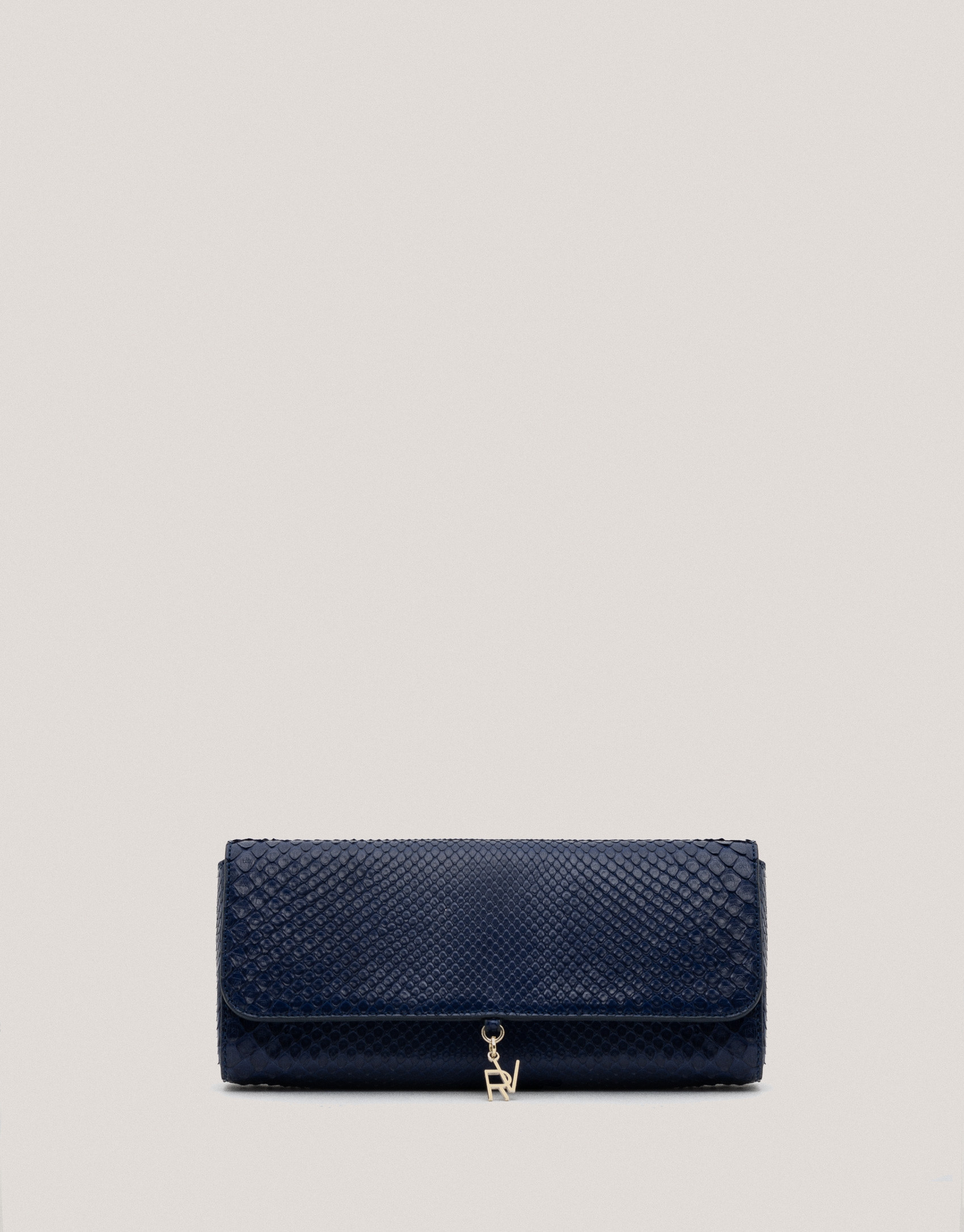 Blue snakeskin Ariana clutch bag - Sale | Roberto Verino
