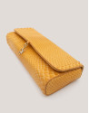Mustard snakeskin Ariana clutch bag - Sale | Roberto Verino