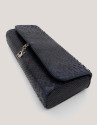 Dark blue snakeskin Ariana clutch bag - Sale | Roberto Verino