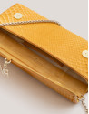 Mustard snakeskin Ariana clutch bag - Sale | Roberto Verino